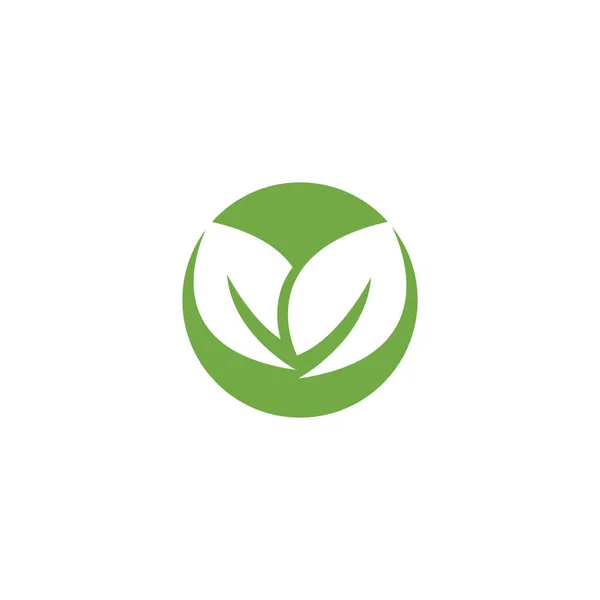 Eco Icon Green Leaf Vector Illustration — Stock Vector