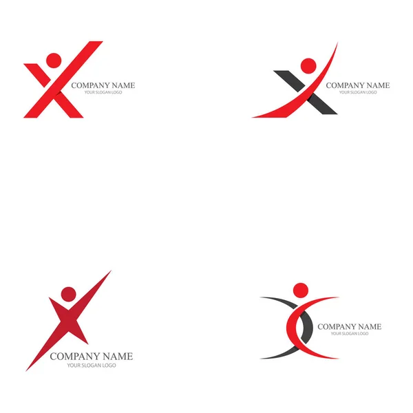Значок Вектора Логотипа Letter People — стоковый вектор