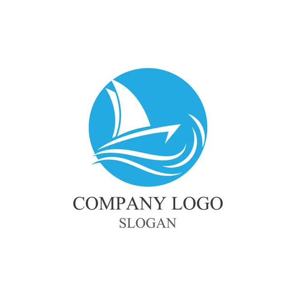 Tradycyjny Wektor Projektowania Logo Żaglówki — Wektor stockowy