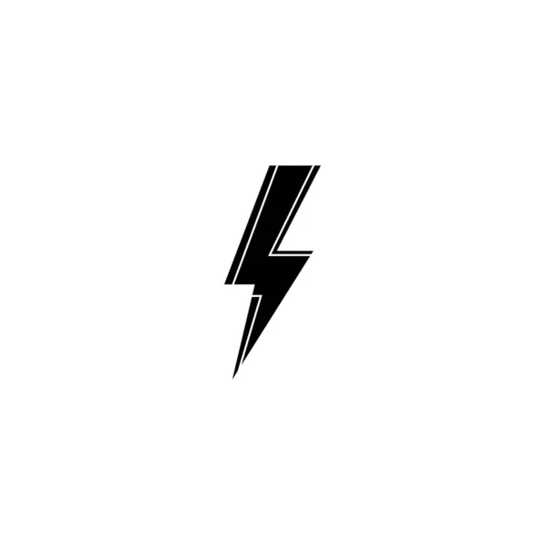 Thunder Bolt Lighting Flash Icons Set Flat Style Dark Background — Stock Vector