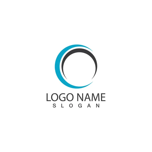 Teknoloji Çemberi Logosu Sembolleri Vektör — Stok Vektör