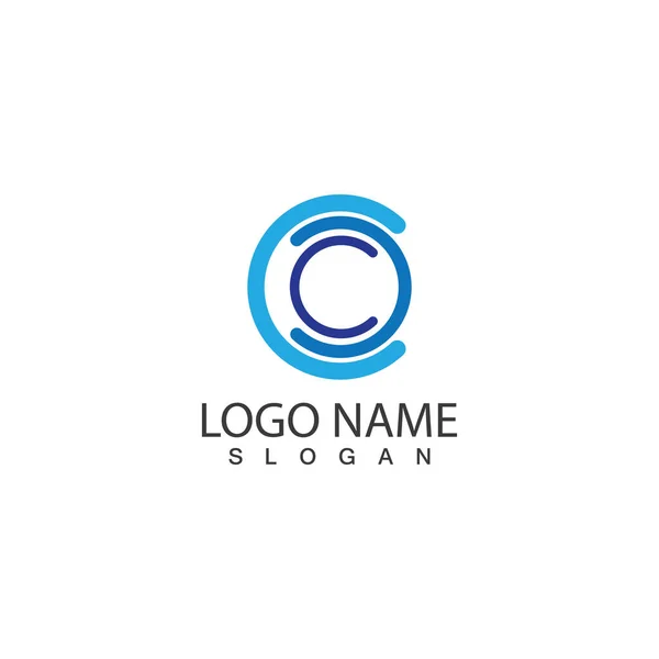 Tecnologia Círculo Logotipo Símbolos Vector — Vetor de Stock