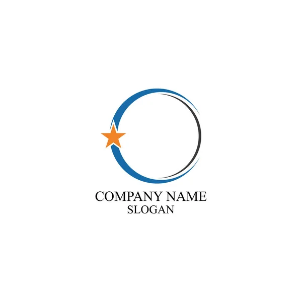 Circle Star Logo Vector Illustration Template Design — Stock Vector