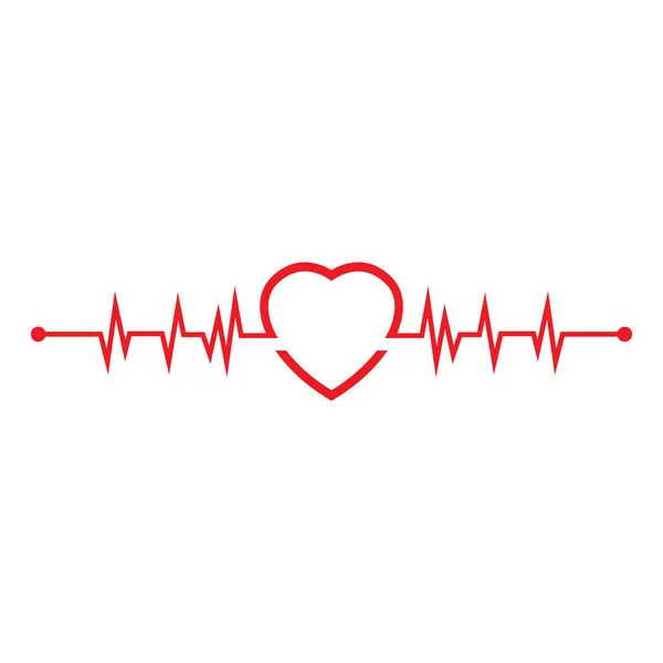 Logo Love Medical Pulse Concept Logo Créatif Amour Santé — Image vectorielle