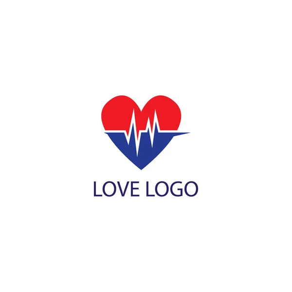 Logo Love Medical Pulse Concept Logo Créatif Amour Santé — Image vectorielle
