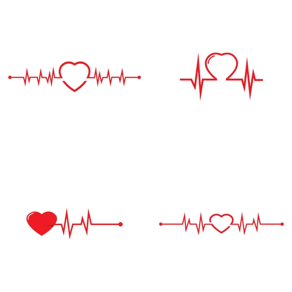 Amor Con Concepto Logotipo Medical Pulse Salud Amor Logotipo Creativo — Archivo Imágenes Vectoriales