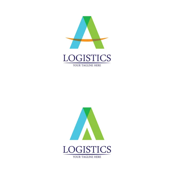 Vector Logo Template Logistics Delivery Company — Stock Vector