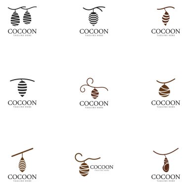 Koza logo şablonu vektör simgesi ve simgesi