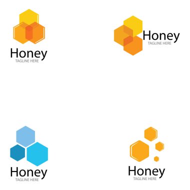 Bal tarağı logo vektör konsept tasarımı