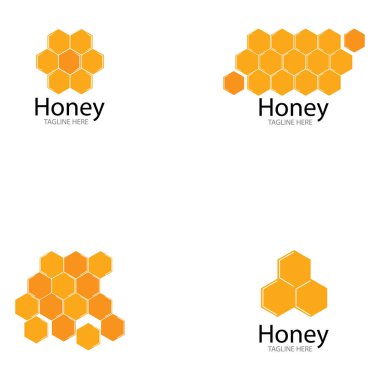 Bal tarağı logo vektör konsept tasarımı