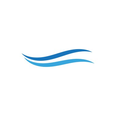 Su dalgası logo şablonu resimleme simgesi simgesi