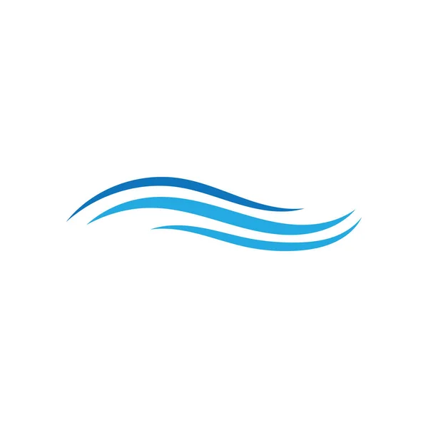 Logo Ola Agua Icono Ilustración Plantilla — Vector de stock