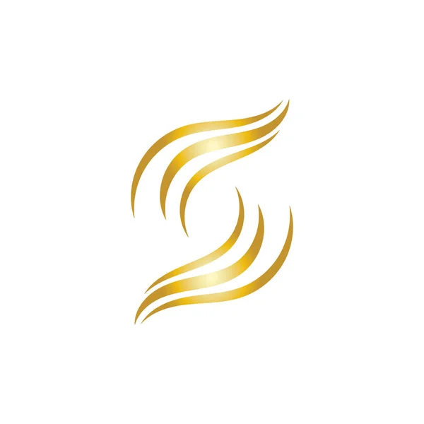 Carta Logotipo Cabelo Ouro Símbolo Símbolo Símbolo Ilustração Design —  Vetores de Stock