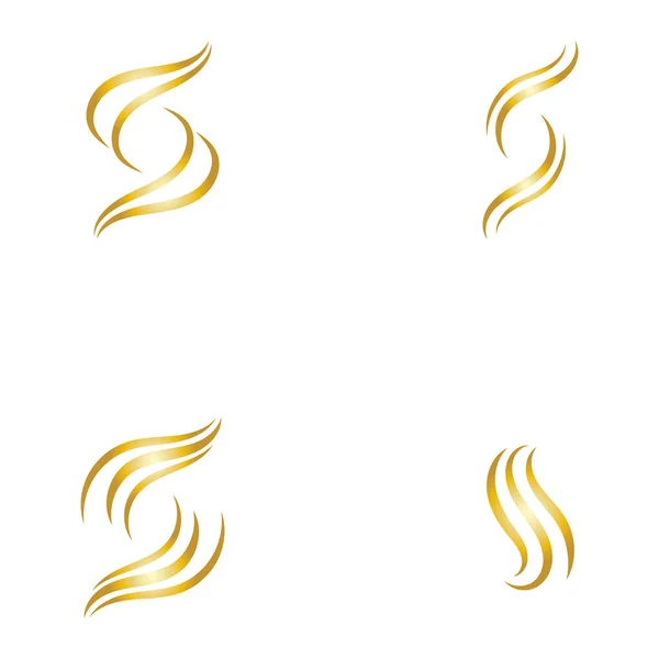 Carta Logotipo Cabelo Ouro Símbolo Símbolo Símbolo Ilustração Design —  Vetores de Stock