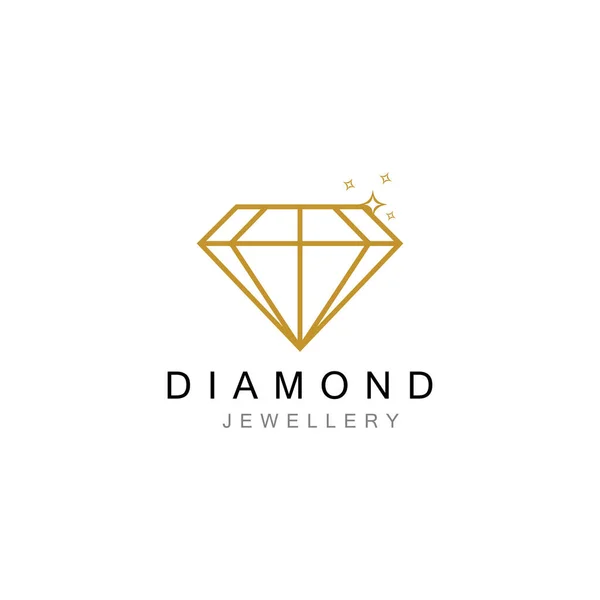 Diamant Schmuck Logo Design Vektor Vorlage — Stockvektor