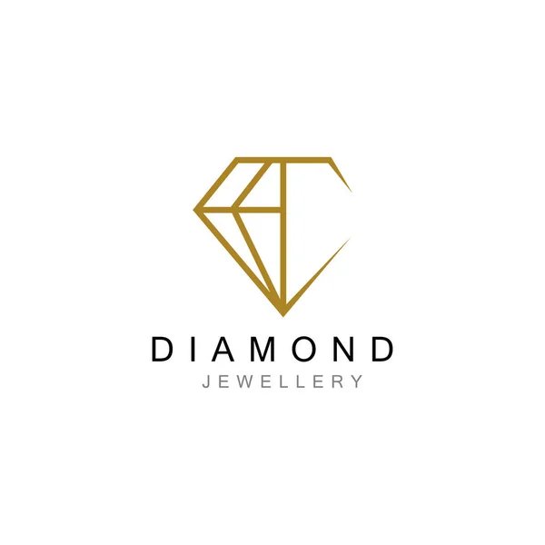 Diamant Schmuck Logo Design Vektor Vorlage — Stockvektor