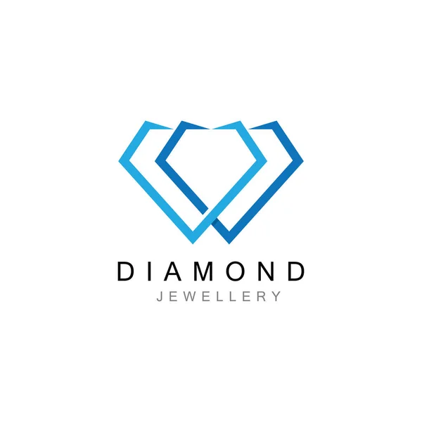 Diamant Schmuck Logo Design Vektor Vorlage — Stockvektor