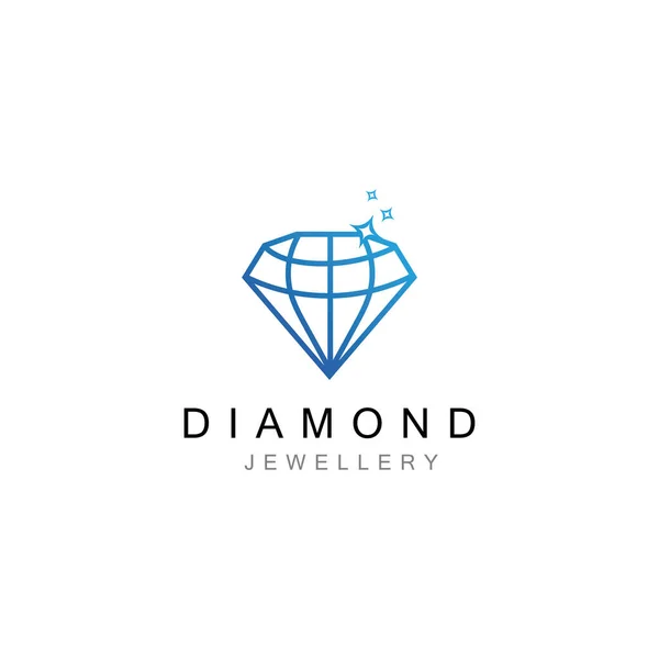 Diamant Schmuck Logo Design Vektor Vorlage — Stockvektor