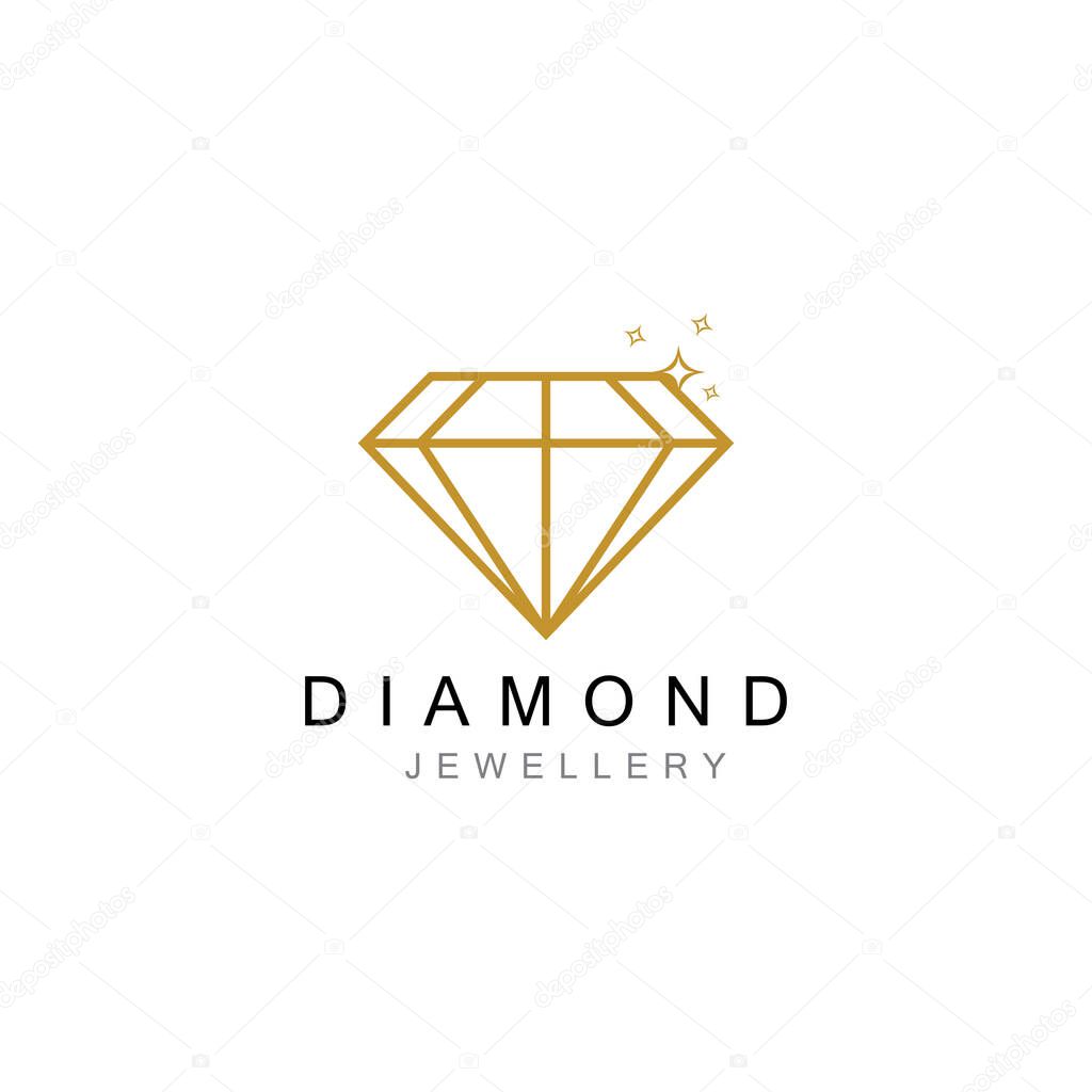 Diamond Jewellery Logo Design Vector Template