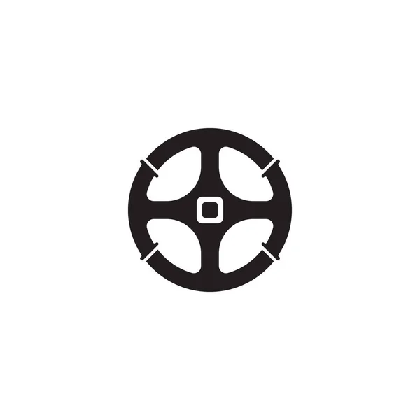 Logo Image Vectorielle Volant — Image vectorielle