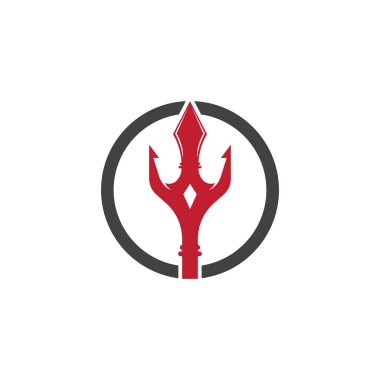 Trident Logo Şablonu vektör çizimi tasarımı