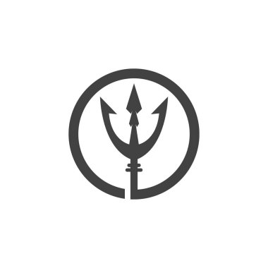 Trident Logo Şablonu vektör çizimi tasarımı