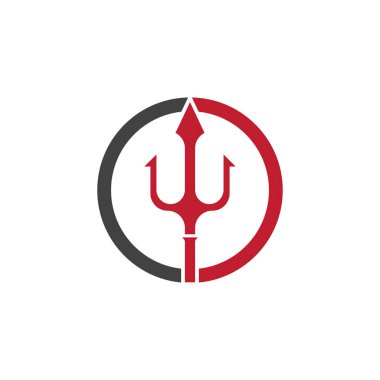 Trident Logo Şablonu vektör çizimi tasarımı