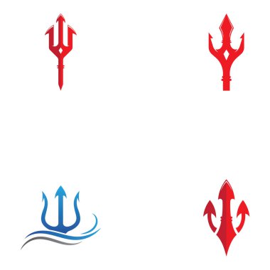 Trident Logo Şablonu vektör çizimi tasarımı