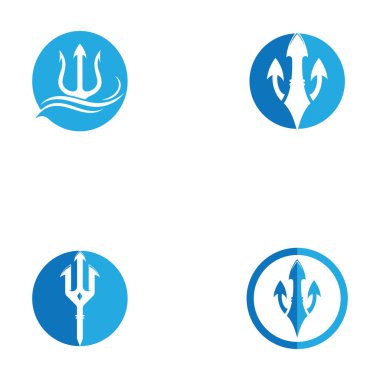 Trident Logo Şablonu vektör çizimi tasarımı