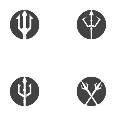 Trident Logo Şablonu vektör çizimi tasarımı