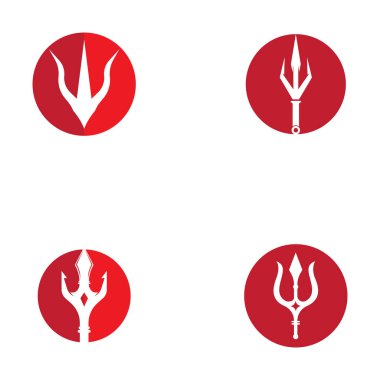 Trident Logo Şablonu vektör çizimi tasarımı