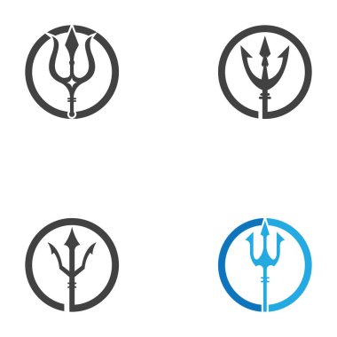 Trident Logo Şablonu vektör çizimi tasarımı