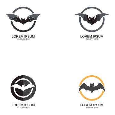 Yarasa vektör simgesi logo şablonu çizim tasarımı