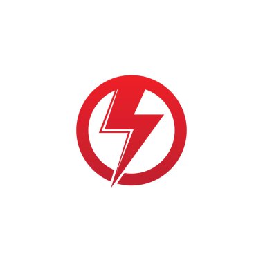 Güç yıldırımı logo vektör tasarımı simgesi