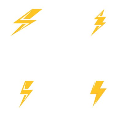 Güç yıldırımı logo vektör tasarımı simgesi