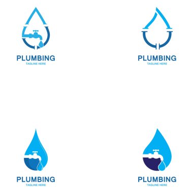  Tesisat Logosu Vektörü Simgesi İllüstrasyonu