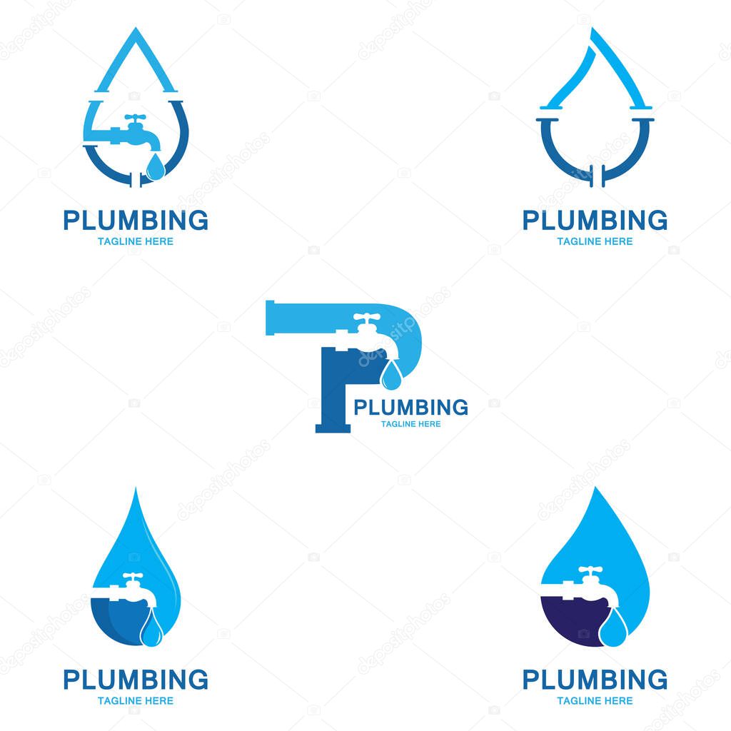 Plumbing Logo Vector Icon Illustration