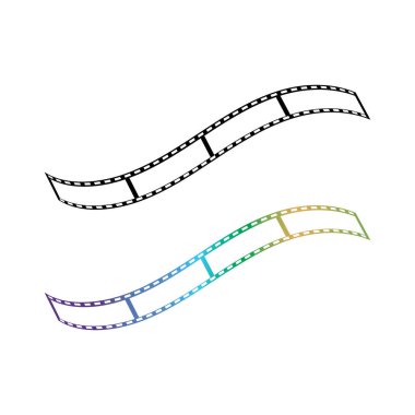 Film Strip Logo Şablonu vektör çizimi tasarımı