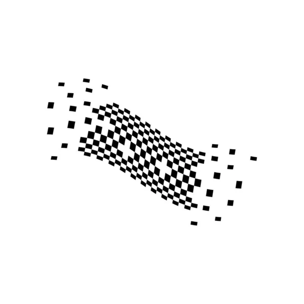 Modèle Logo Drapeau Course Design Simple Icône Drapeau Course — Image vectorielle