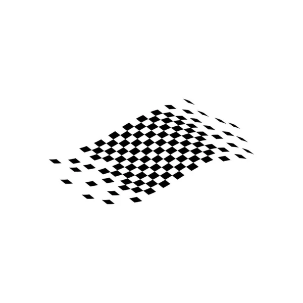 Modèle Logo Drapeau Course Design Simple Icône Drapeau Course — Image vectorielle