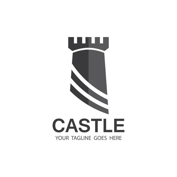 Castle Logo sembolü vektör çizim şablonu