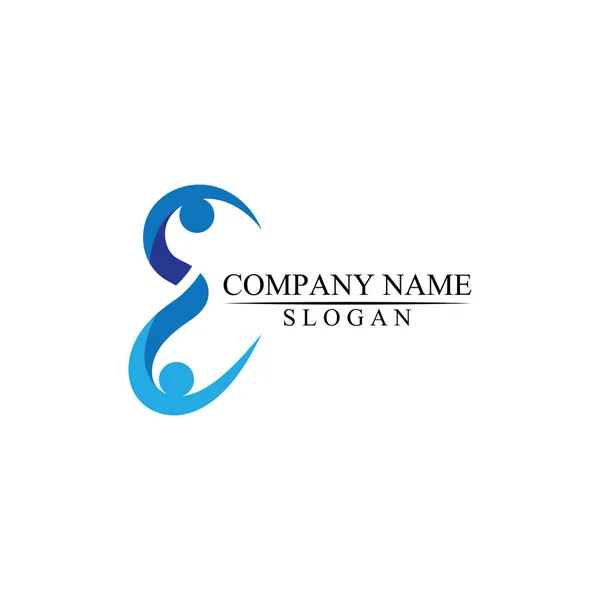 Infinito Adoção Cuidado Comunidade Modelo Logotipo —  Vetores de Stock