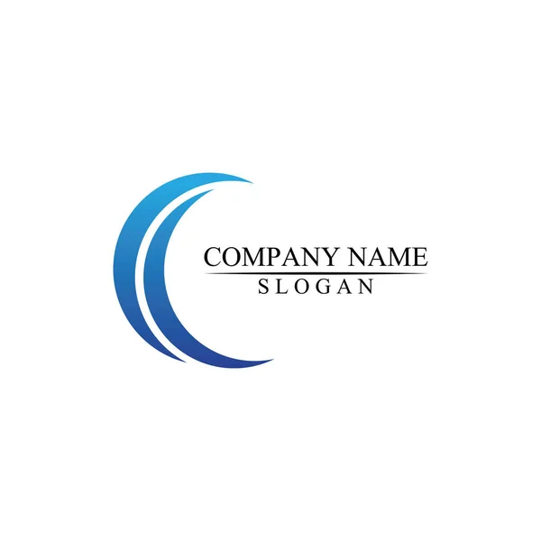 Wave Logo Design Icon — Stock Vector