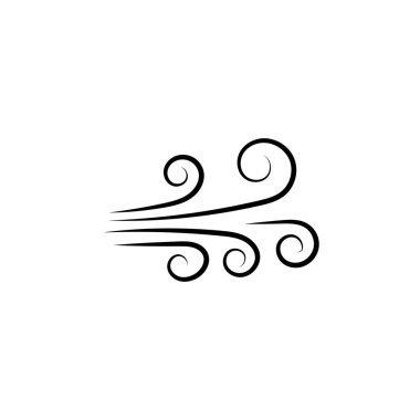 Rüzgar simgesi vektör çizimi tasarımı