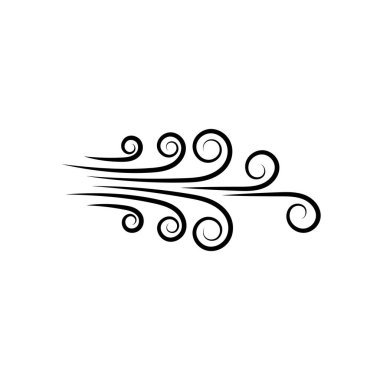 Rüzgar simgesi vektör çizimi tasarımı