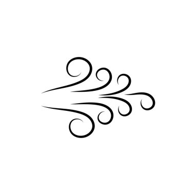 Rüzgar simgesi vektör çizimi tasarımı