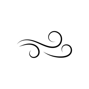 Rüzgar simgesi vektör çizimi tasarımı