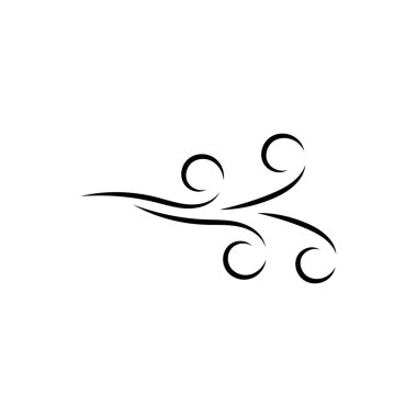 Rüzgar simgesi vektör çizimi tasarımı