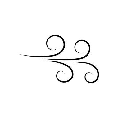 Rüzgar simgesi vektör çizimi tasarımı