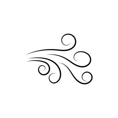 Rüzgar simgesi vektör çizimi tasarımı